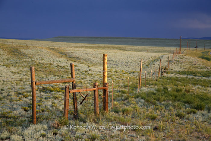 fence, prairie, Colorado, Crested Butte photo